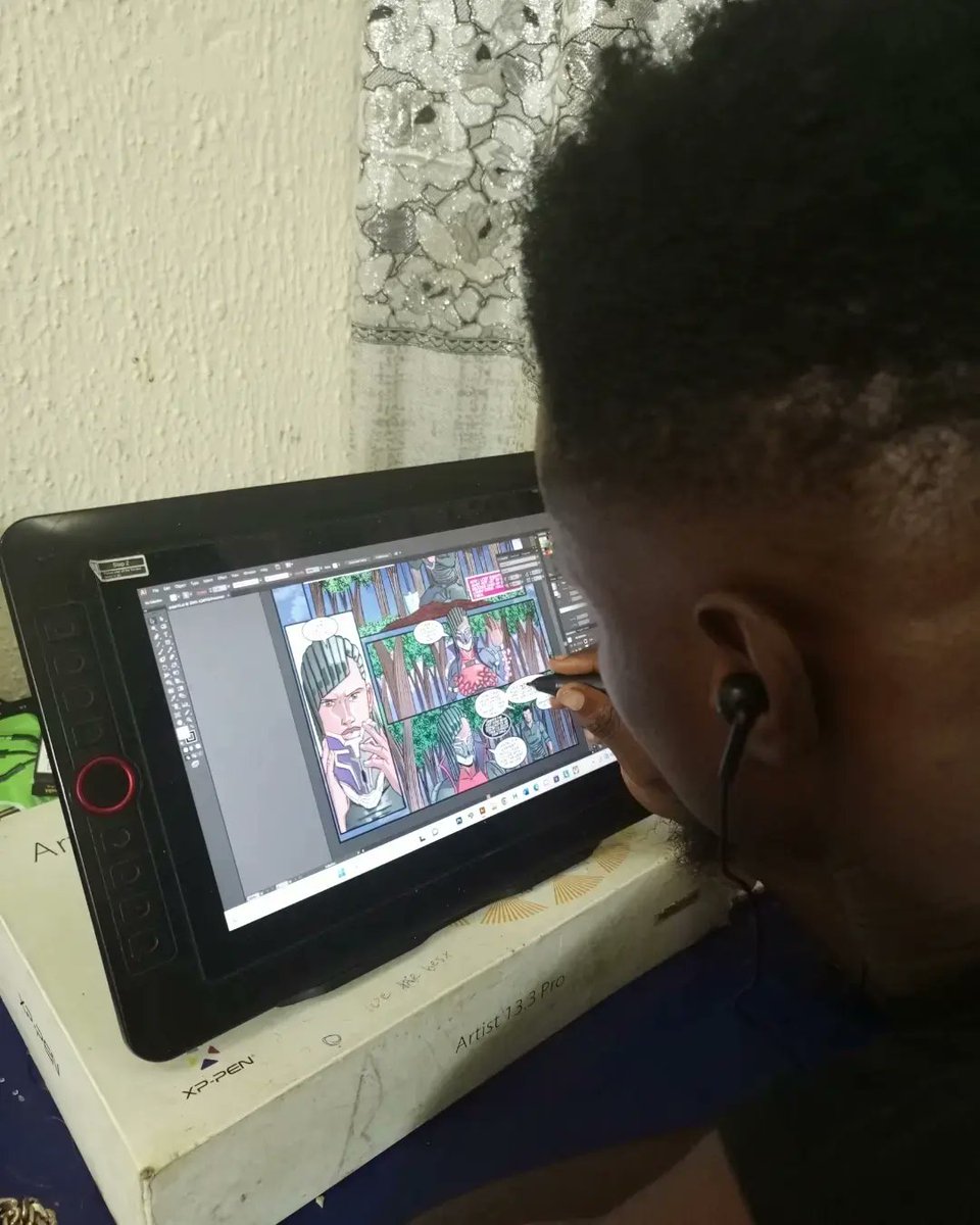 Cosmic_land's tweet photo. Almost done hope it turns out well, and I hope the fans won't be so harsh on this comic book. God is in control, one more page to go.
#prime
#art
#opentocommisions
#cosmic_land_studios https://t.co/nuIl5pqwKN