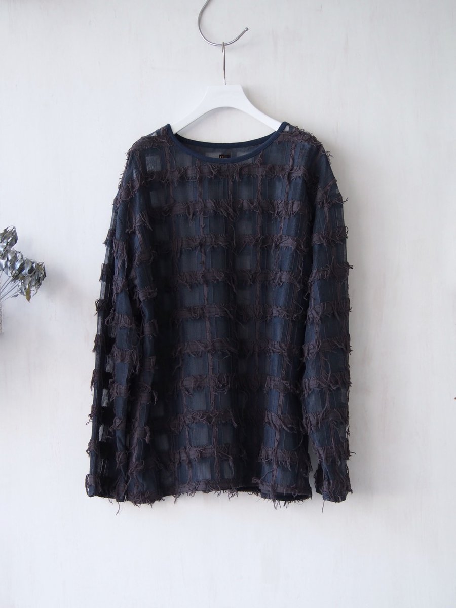 【sale】
【RYU】fringe checked lace pullover shirt（blue grey）【ryu-s2218】¥20,720- *sale price
model：163cm
fjshop.thebase.in/items/60543135