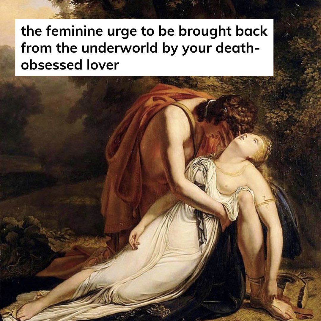 The story of Orpheus and Eurydice is one of my favorites, purely because of the character of Death herself. Shortly after Orpheus, a lyricist and poet, falls in love with Eurydice she dies from a snake bite. In an attempt to get her back, he travels to the underworld.