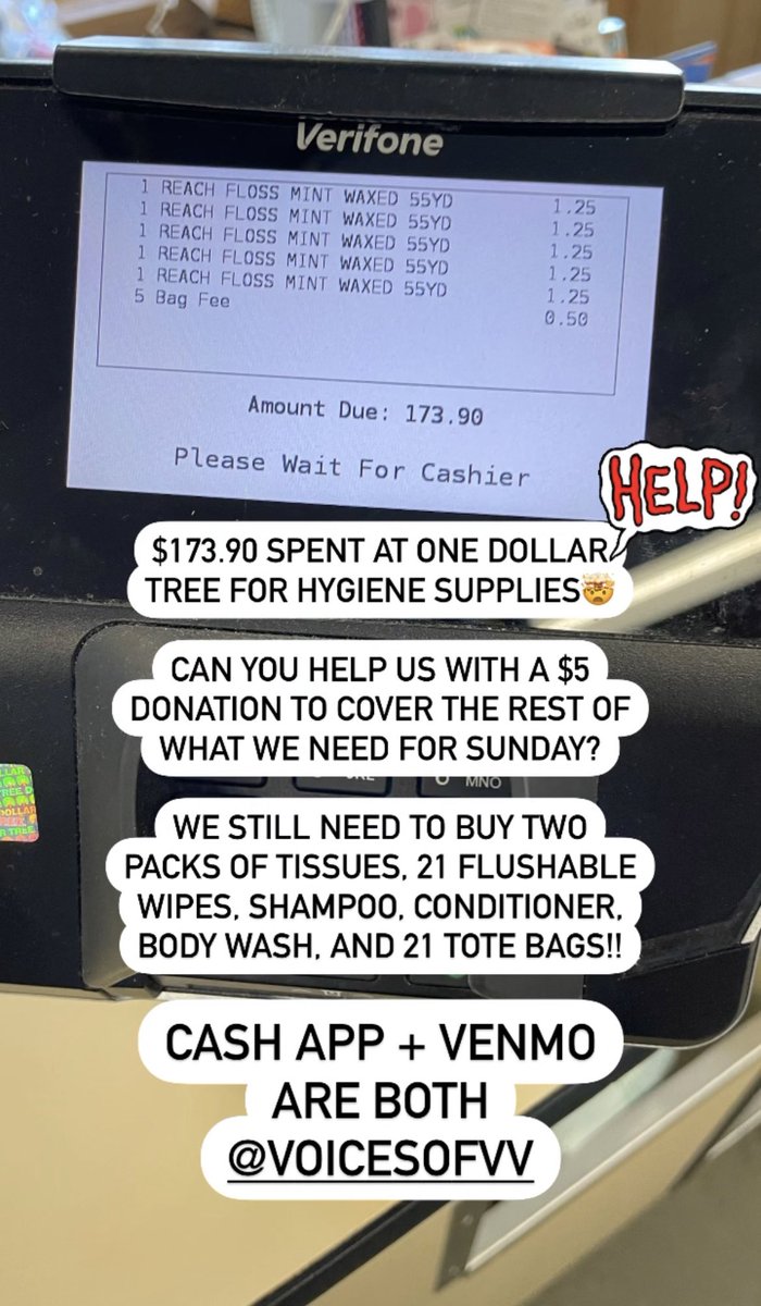voicesofvv's tweet photo. We need urgent help to purchase the remaining hygiene items needed for distro tomorrow! Help us out with a retweet and a dollar if you have it!🙏🏽❤️‍🔥 https://t.co/MM51gDLGwc