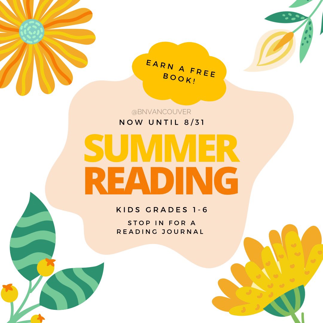 Summer is halfway through! Don’t forget to get a Barnes & Noble Summer Reading Journal for kiddos in grades 1-6! See BN.com or a store for details. #barnesandnoble #kidsbooks #bnsummerreading #summerreading #bnvancouver #vancouverusa