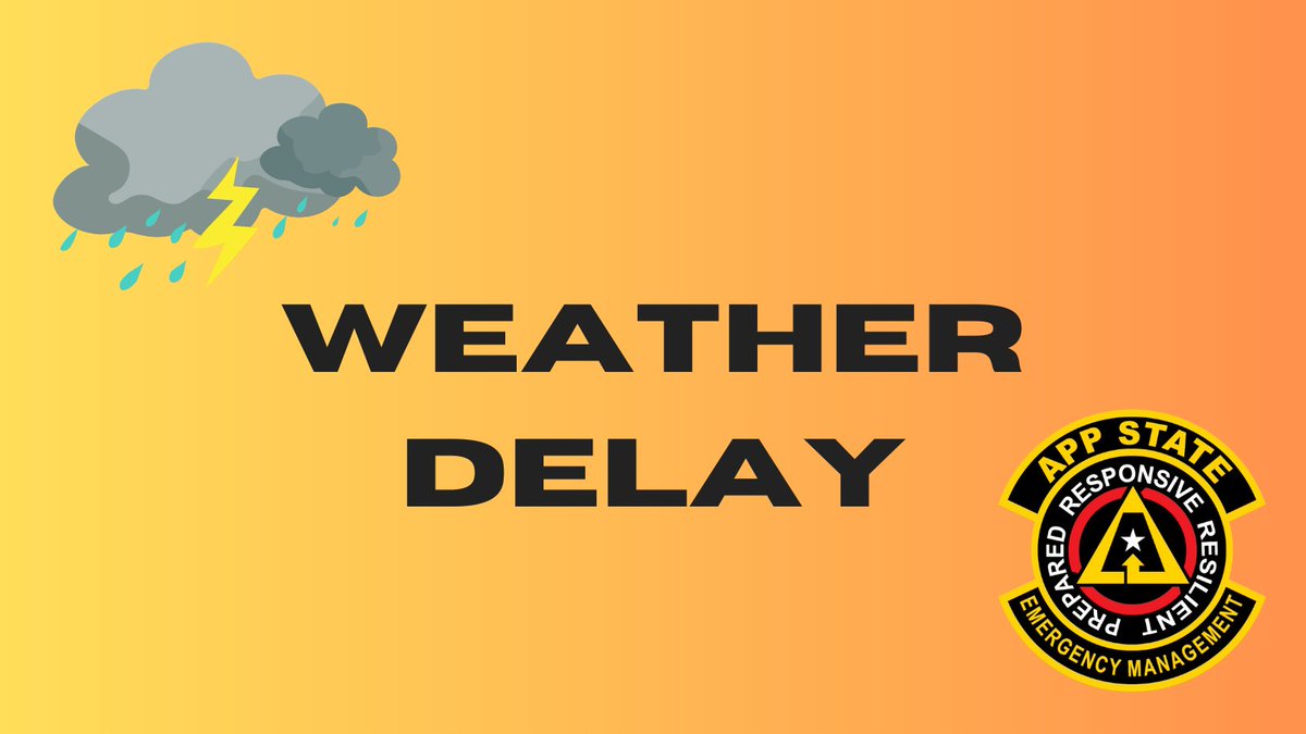 Kidd Brewer Stadium gates on a postponed schedule tonight due to approaching storms. Text "AppSummer" to 67283 for the latest updates.
#appstate #stormready
