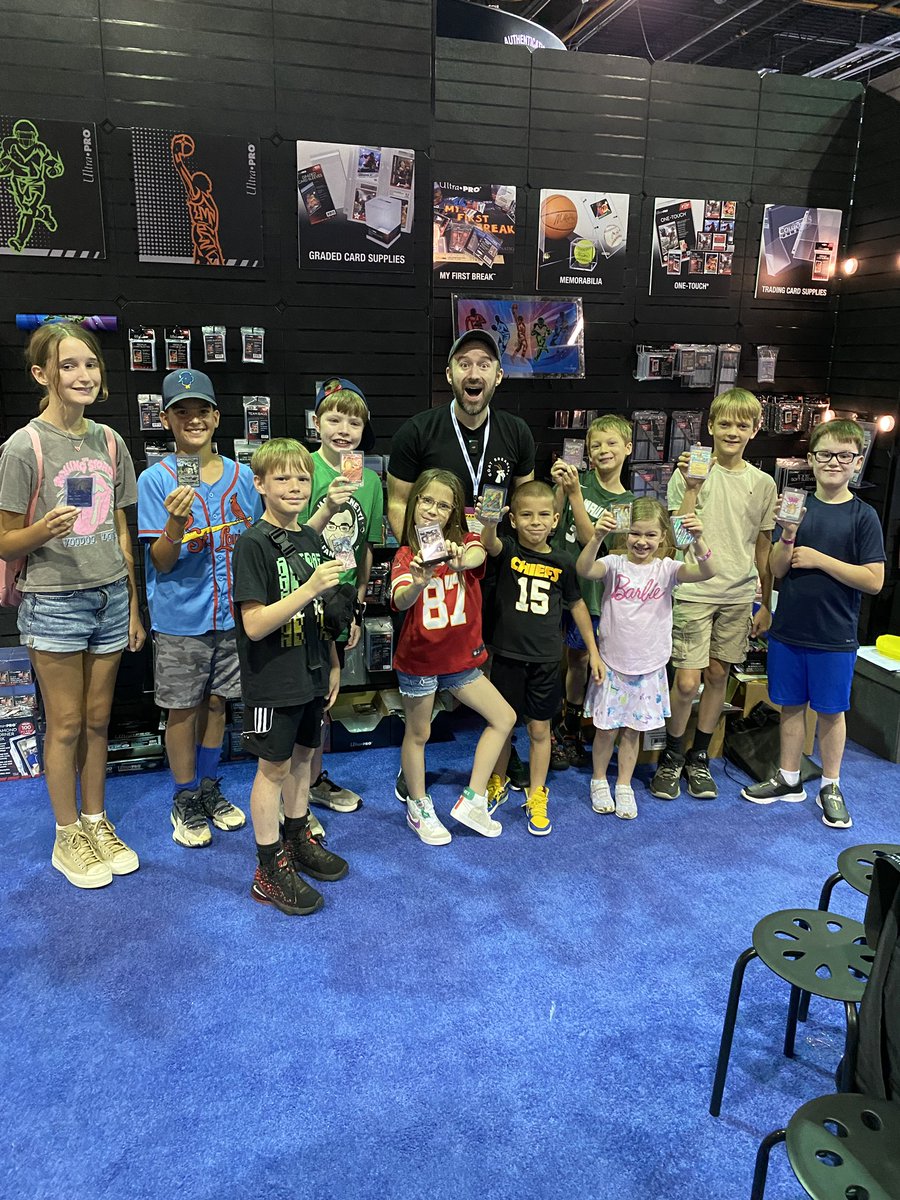 UltraPROSupply's tweet photo. Finished our last My First Break with @GoatBreakers leading the @PokemonTCG break session @nsccshow!
#myfirstbreak #ultrapro #NSCC2023 https://t.co/t0ZePw6qaU