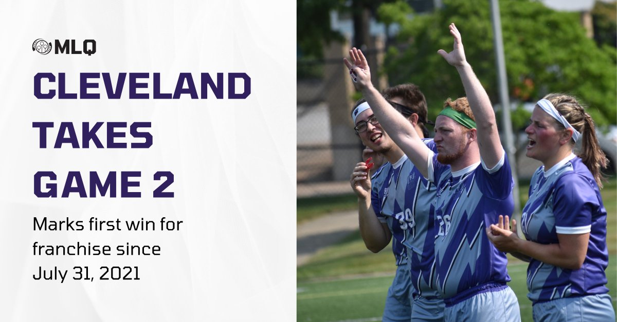 MLQuadball's tweet photo. In game 2 of #ROCvsCLE, the @MLQRiff defeated @MLQWhiteout, marking their first win as a franchise since July 31, 2021 🎸 https://t.co/7oQZilVl8x