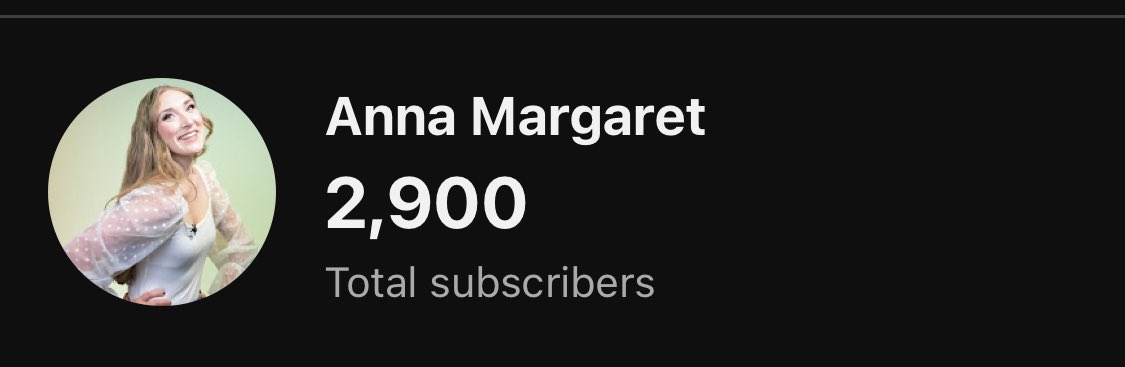itsannamargaret's tweet photo. AH! Look! We are so close to hitting 3k on YouTube! I need your help! Go subscribe quick!  Thank you so much to everyone who continues to support my channel. I’m so excited we are growing this community 🥰 https://t.co/PFABXSdcXe