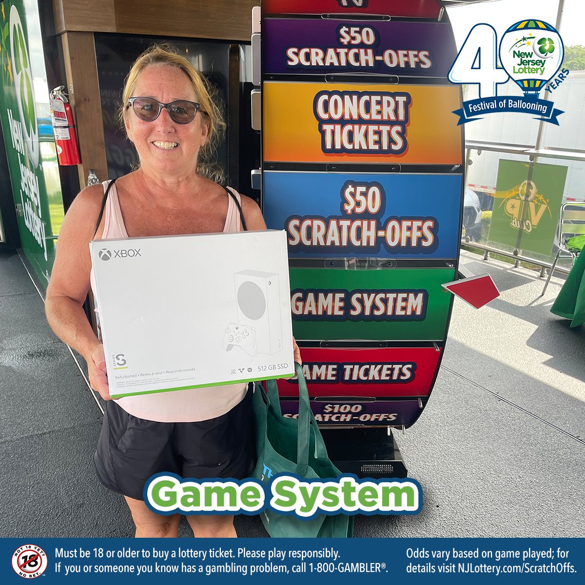 NJLottery's tweet photo. Just a few of our winners during Day #2 of @njballoonfest! #NJBalloonFest2023 #AnythingCanHappenInJersey #101DaysOfSummer https://t.co/yYnRoohsCL