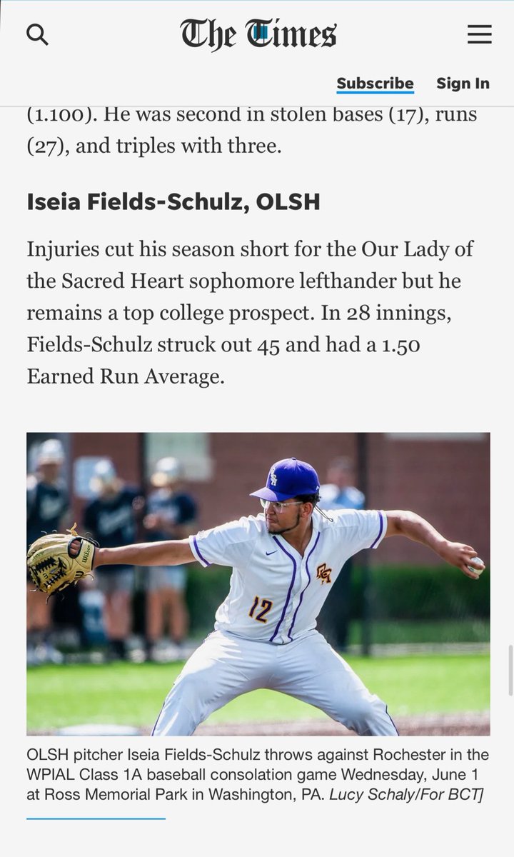 CONGRATS to Iseia Fields-Schulz (LHP - 2025) for being named a 2023 Times Baseball All-Star!

timesonline.com/story/sports/h…

<a href="/SchulzIseia/">Iseia Schulz</a>