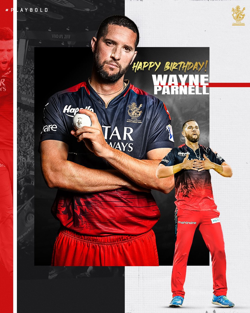 Royal Challengers Bengaluru (@rcbtweets) on Twitter photo 𝐀𝐥𝐥 𝐚𝐛𝐨𝐚𝐫𝐝 𝐭𝐡𝐞 𝐖𝐚𝐲𝐧𝐞 𝐓𝐫𝐚𝐢𝐧 😎🚅
Wishing many happy returns of the day to our 🇿🇦 paceman, the ever so stylish <a href="/WayneParnell/">Wayne Parnell</a>! 🎂
#PlayBold #ನಮ್ಮRCB 𝐀𝐥𝐥 𝐚𝐛𝐨𝐚𝐫𝐝 𝐭𝐡𝐞 𝐖𝐚𝐲𝐧𝐞 𝐓𝐫𝐚𝐢𝐧 😎🚅
Wishing many happy returns of the day to our 🇿🇦 paceman, the ever so stylish <a href="/WayneParnell/">Wayne Parnell</a>! 🎂
#PlayBold #ನಮ್ಮRCB