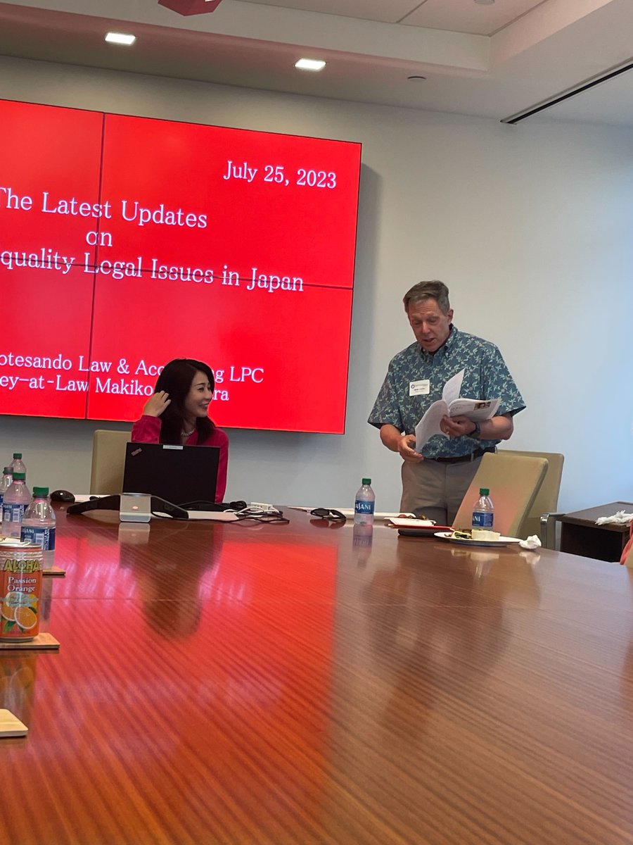 WSRLPALS's tweet photo. Atty Makiko Terahara, founder of Marriage For All Japan, spoke of Japan’s progress in recognizing same-sex marriage and the Japanese LGBTQ community's barriers. Mahalo to Goodsill, HSBA ILS, and Hawai'i LGBT Legal Association for their support!

#LGBTQ #PALS #WSRSL #JapanLGBTQ https://t.co/sYpm6x2ac9