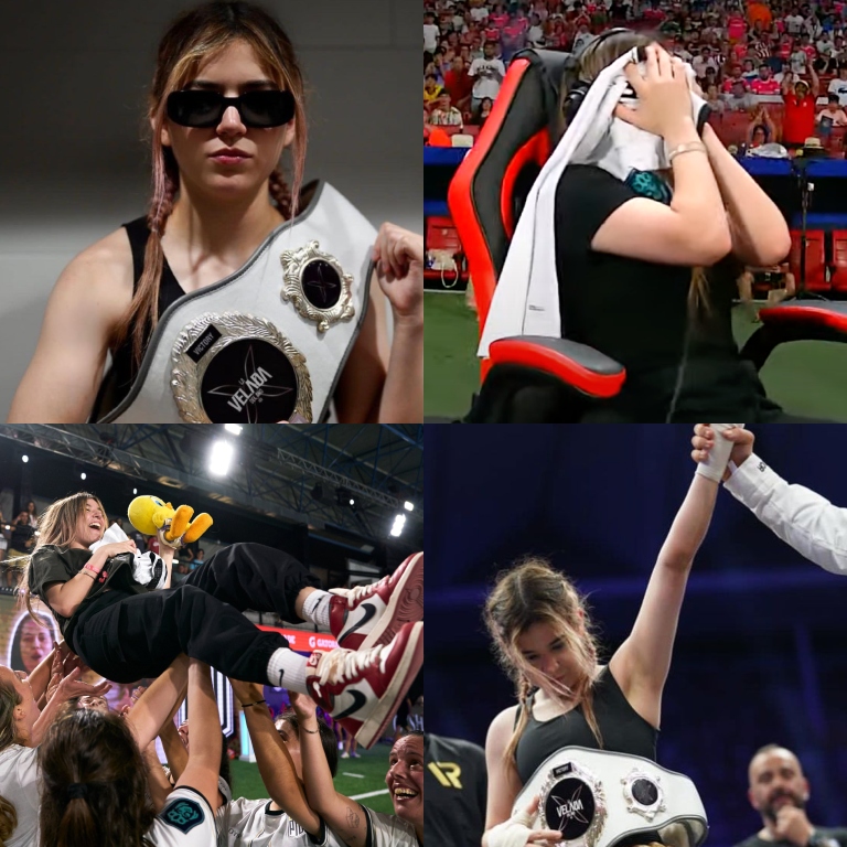 InvictosSomos's tweet image. Después de su brutal actuación en La Velada III, La Rivers guió a Pio FC a la gloria absoluta en la Queens League. En box y, ahora, en fútbol. La Patrona lo volvió a hacer. La Elegida sigue haciendo de las suyas. La indiscutible streamer del año se llama Samantha Treviño Rivera y…