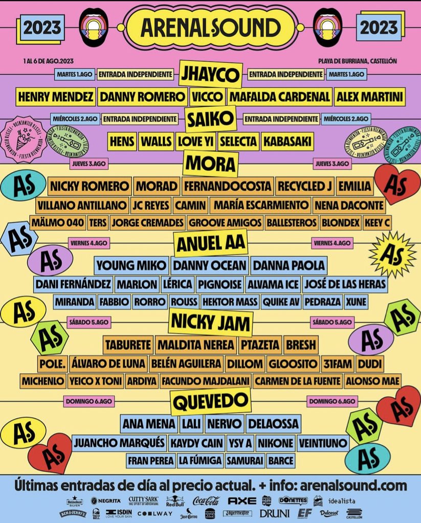 luisborras_'s tweet photo. ‼️VENDO ENTRADA ABONO GENERAL ARENAL SOUND POR 60€ (ME COSTÓ 80€)

⚠️ Burriana del 3 al 6 de Agosto

#ArenalSound 
#ArenalSound2023 
#EntradasArenalSound https://t.co/VmApf2e9Lb