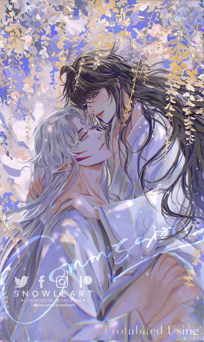 Many thanks to @SnowLeArt for the beautiful art! This is my new wallpaper~~ #sessrin #杀铃 #殺りん