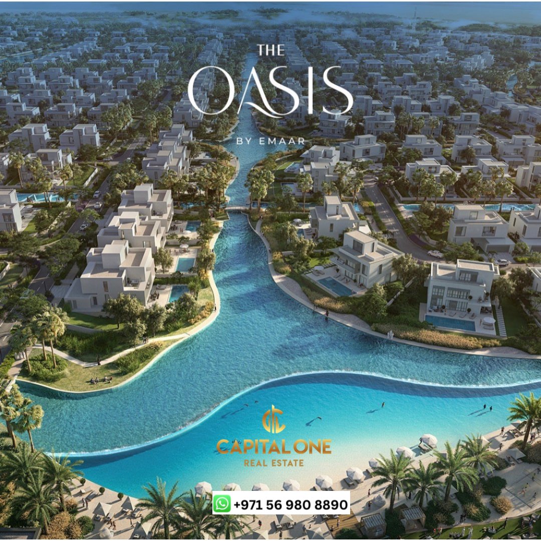 CapitalOneDubai's tweet photo. 🏢✨ Excited to explore #TheOasis, a stunning masterpiece of real estate designed by world-class architects and adorned by top international designers! 🌴⛳ Embrace luxury living with proximity to 4 international golf courses. #Emaar #LuxuryHomes #RealEstate 🏌️‍��️🏡 https://t.co/UY5mJAJwFL