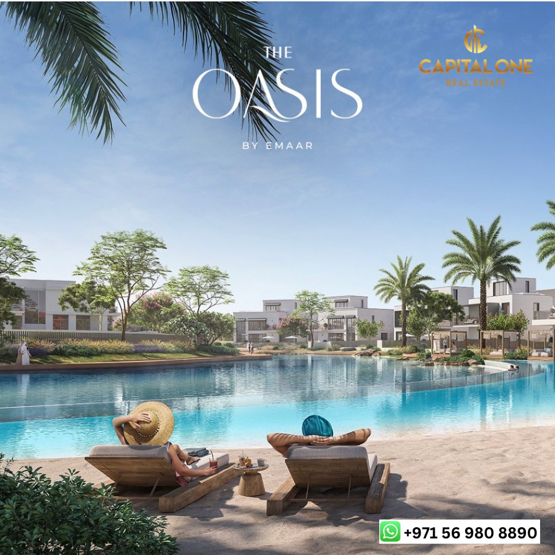 CapitalOneDubai's tweet photo. 🏢✨ Excited to explore #TheOasis, a stunning masterpiece of real estate designed by world-class architects and adorned by top international designers! 🌴⛳ Embrace luxury living with proximity to 4 international golf courses. #Emaar #LuxuryHomes #RealEstate 🏌️‍��️🏡 https://t.co/UY5mJAJwFL