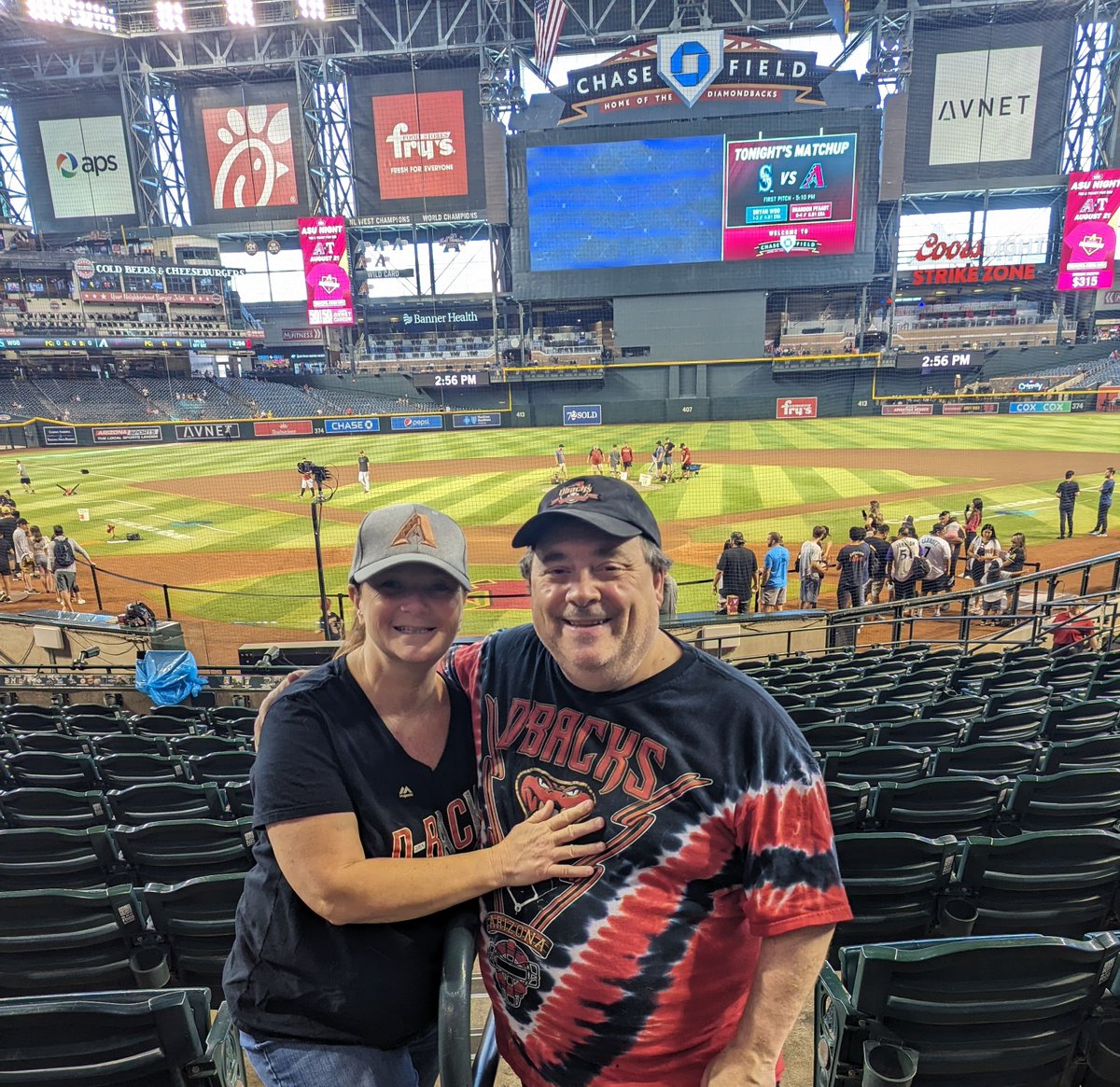 Almed3's tweet photo. Taking my best girl out for a special d-backs game. May the force be with us on Star Wars night @Dbacks #Whatafan https://t.co/muvdTttvTE