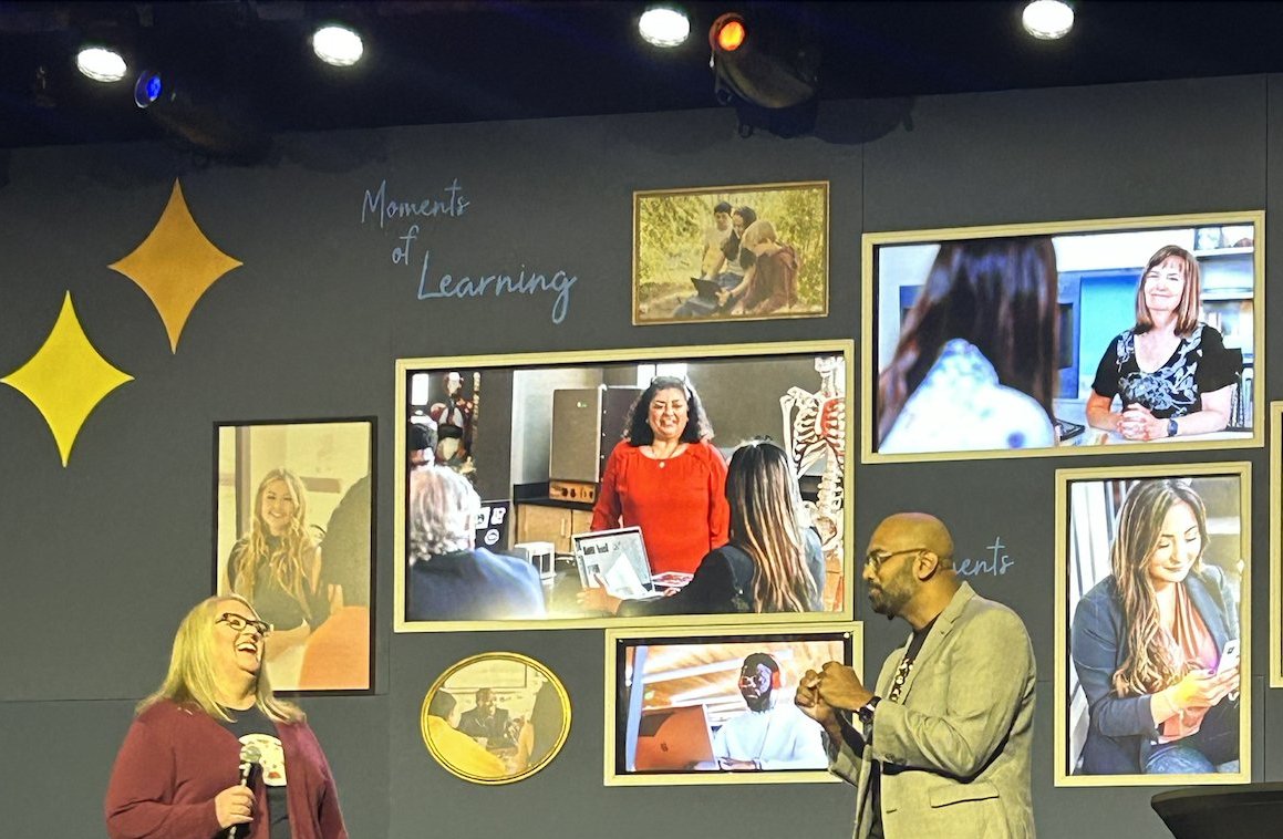 shirenv's tweet photo. #INSTCon23 was the most emotional #edtech event. Embracing the afterglow of inspiration from educators, speakers, partners.

Grateful for the @Instructure  team that created our educator-first innovation, the 'Educational Moments ' experience, and a powerfully moving video. https://t.co/AFzA3jKvvD