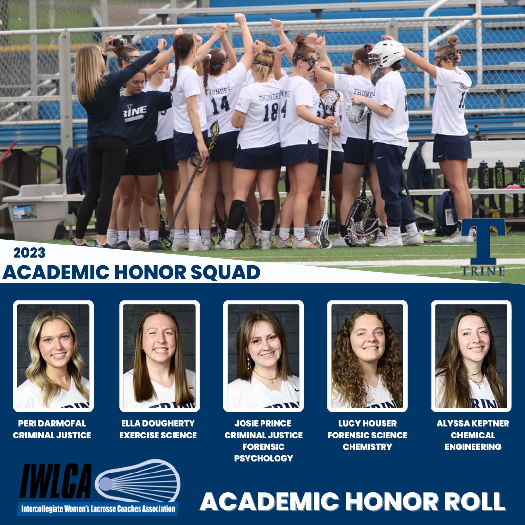 Trinewlax's tweet photo. Working hard on &amp; off the field!  

Team honored as @IWLCA Academic Honor Squad while 5 Thunder named to the Honor Roll. 

Congratulations, ladies!  🤓📚 

#GoThunder https://t.co/YoXv7kWrr9