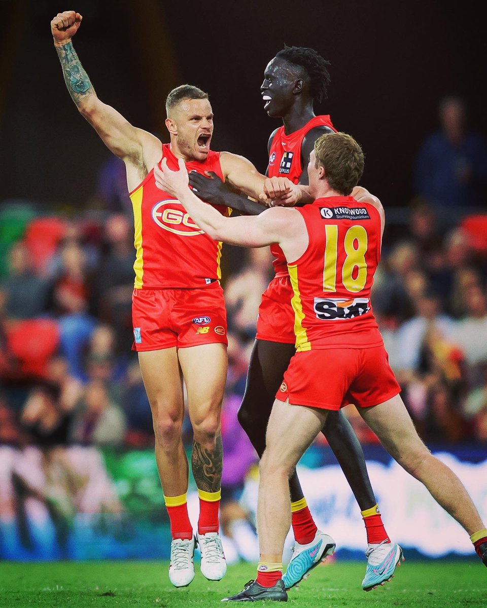 GoldCoastSUNS's tweet photo. Hands up if you’re still feeling that QClash win ✋ https://t.co/jHhWC6l7nv
