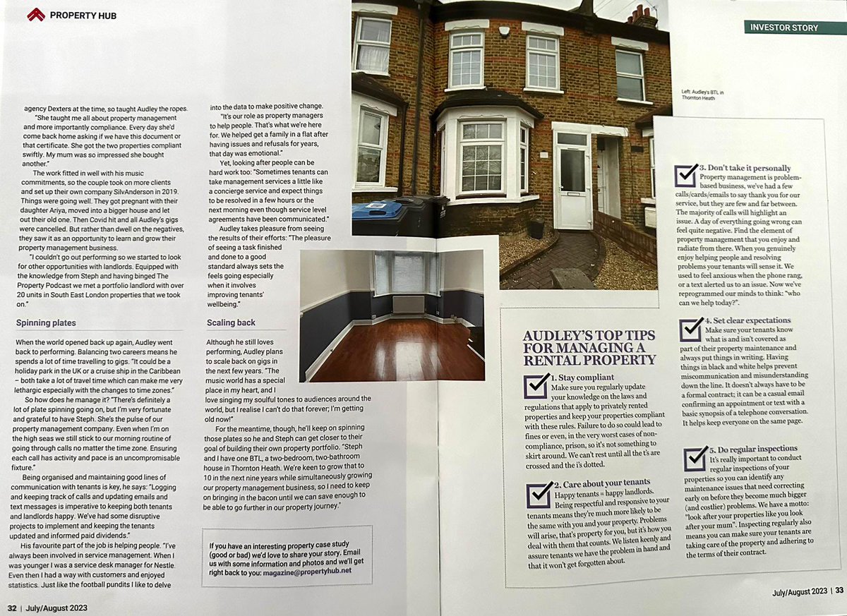 ‘Nothing in life ever goes to waste!’ #BerryGordy
Thankyou <a href="/PropertyHubUK/">Property Hub</a> for the interview ❤️
This was a big reminder to me… never give up in your heart you never know who’s watching! 
#propertymanagement #article #magazine #propertyhubmagazine