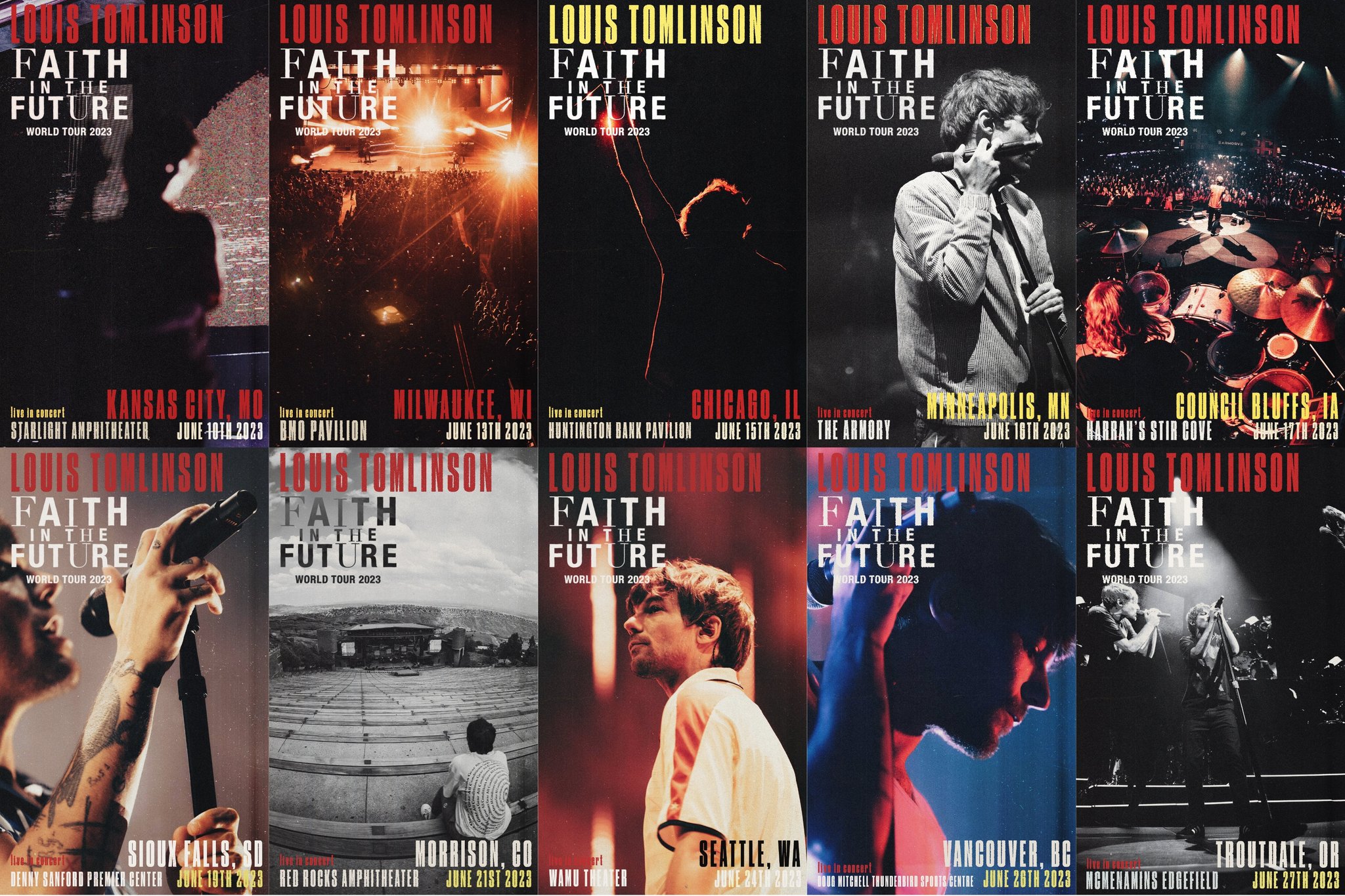 Louis Tomlinson poster Faith in the Future Word tour 2023 Atlanta