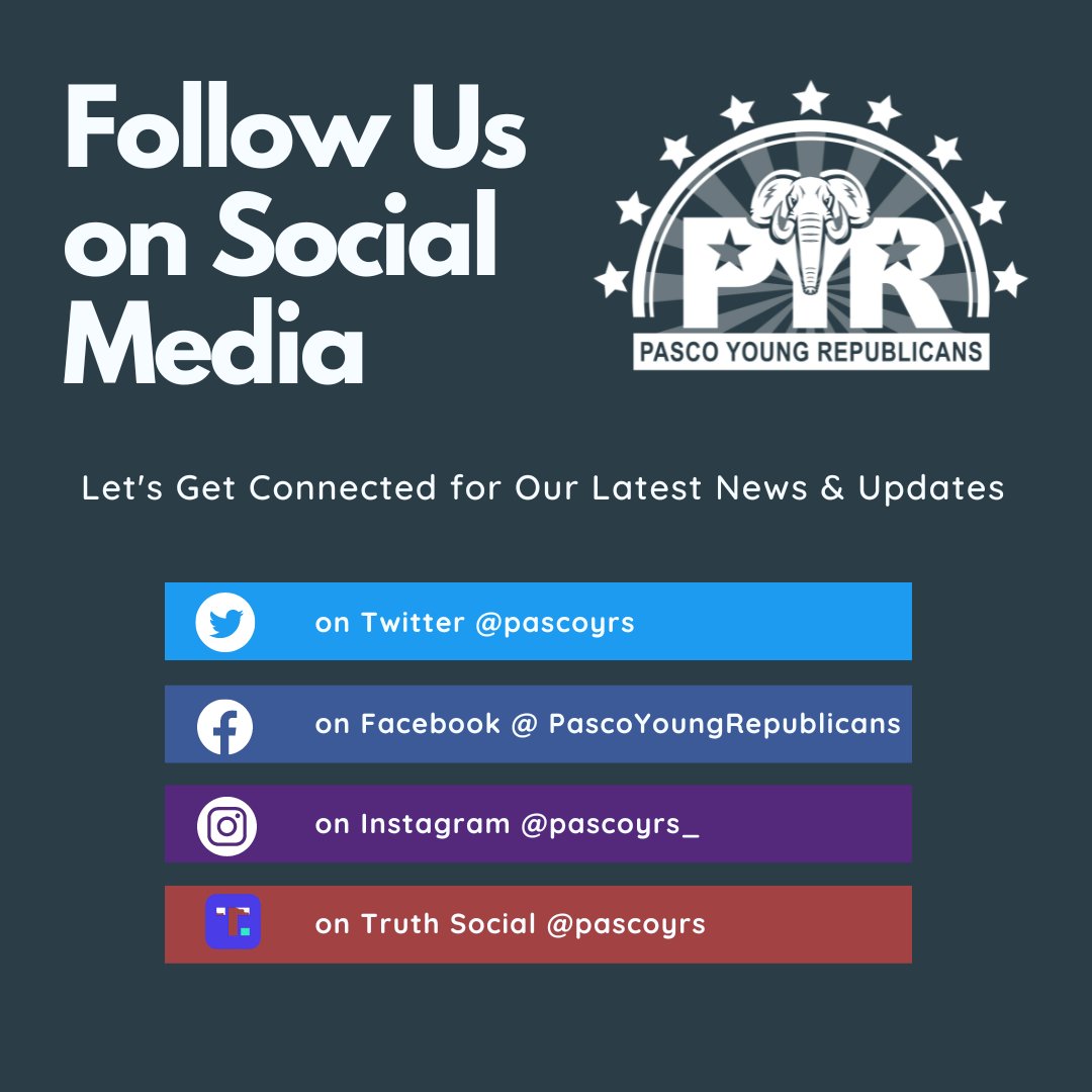 👋 Looking to grow our community and connect with more awesome Young Republicans. Please give us a follow as we embark on this journey together 💫.

#youngrepublicans #floridagop #conservatives #pascocounty #floridapolitics #americafirst #America