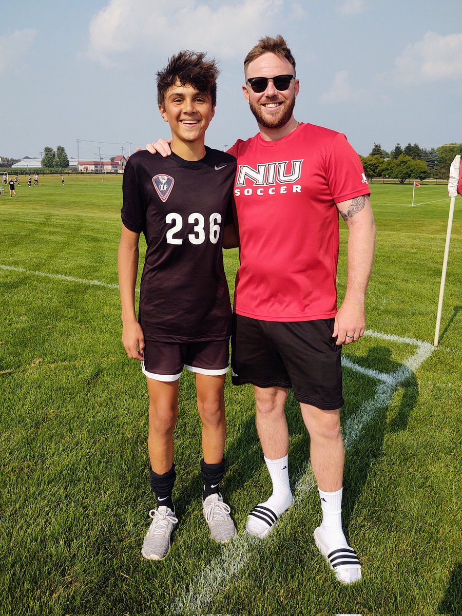 It was awesome to have Coach Laurence Paterson, Gabriel's former @SoccerNationals club coach, drive from Northern Illinois University to support Gabriel during his ODP Midwest Regional trials in Rockford, Illinois. @CoachLaurence_ ⚽