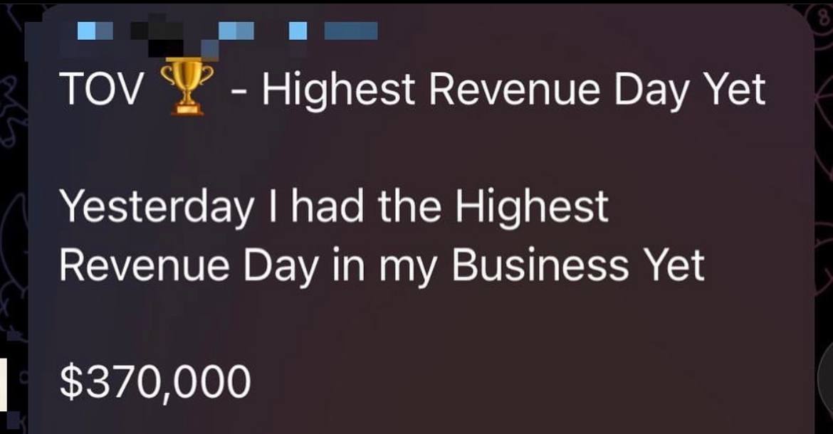 Wins like this come in everyday.  Why? Simple.  Surround yourself with five sloths, and you will become the sixth.  Surround yourself with five men crushing life, and you become the sixth. DM “War Room” for details on our global network.