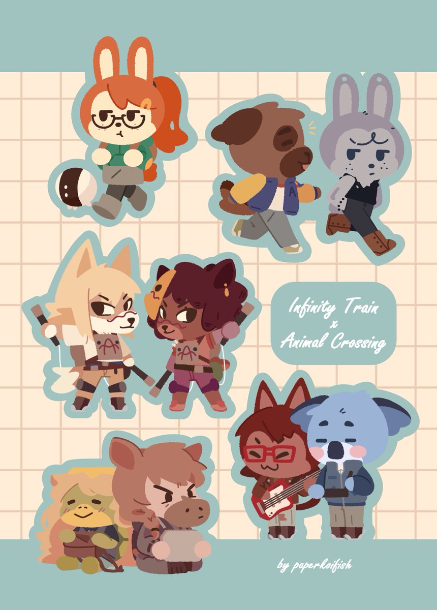 Sticker sheet that will be available in my store next week for PO!! Finally opening soon :DD

#InfinityTrain
