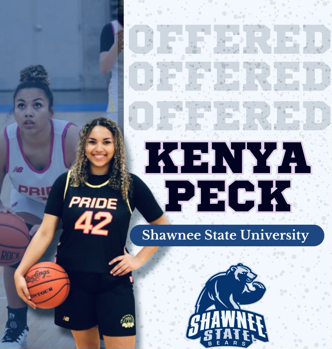 tristpridebball's tweet photo. Congratulations!!! 1st offer in the bag for @KenyaPeck00 Peck. 💼📈@SSUWBB  #kp42 https://t.co/pVUsLhyeOW