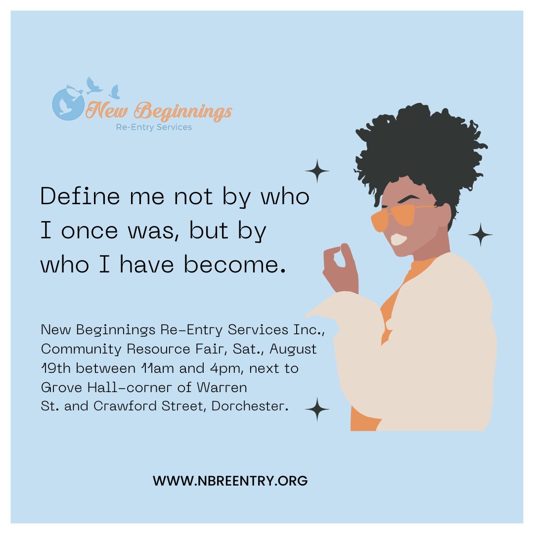 ReentryNew's tweet photo. Join over 40 community organizations at the New Beginnings Reentry Services Community Resource Fair. Visit https://t.co/kVNTqDl9fZ to register. #WomenEmpowerment #Transform #Community #People #ReentryHouse #FormerlyIncarceratedWomen
@bordens20 @LizForBoston
@RepChynahTyler @7News https://t.co/Pwki6H1lyE