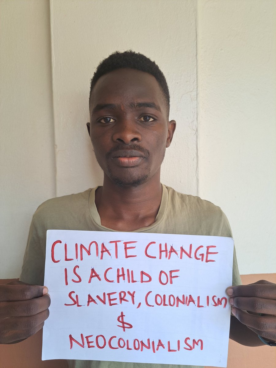 OmonukN's tweet photo. Climate change is a child of slavery, colonialism and neocolonialism.
#FridaysForFuture #TomorrowIsTooLate #EndFossilFuels #ClimateEmergncy @endfossiluganda https://t.co/ER4a7hHbHj