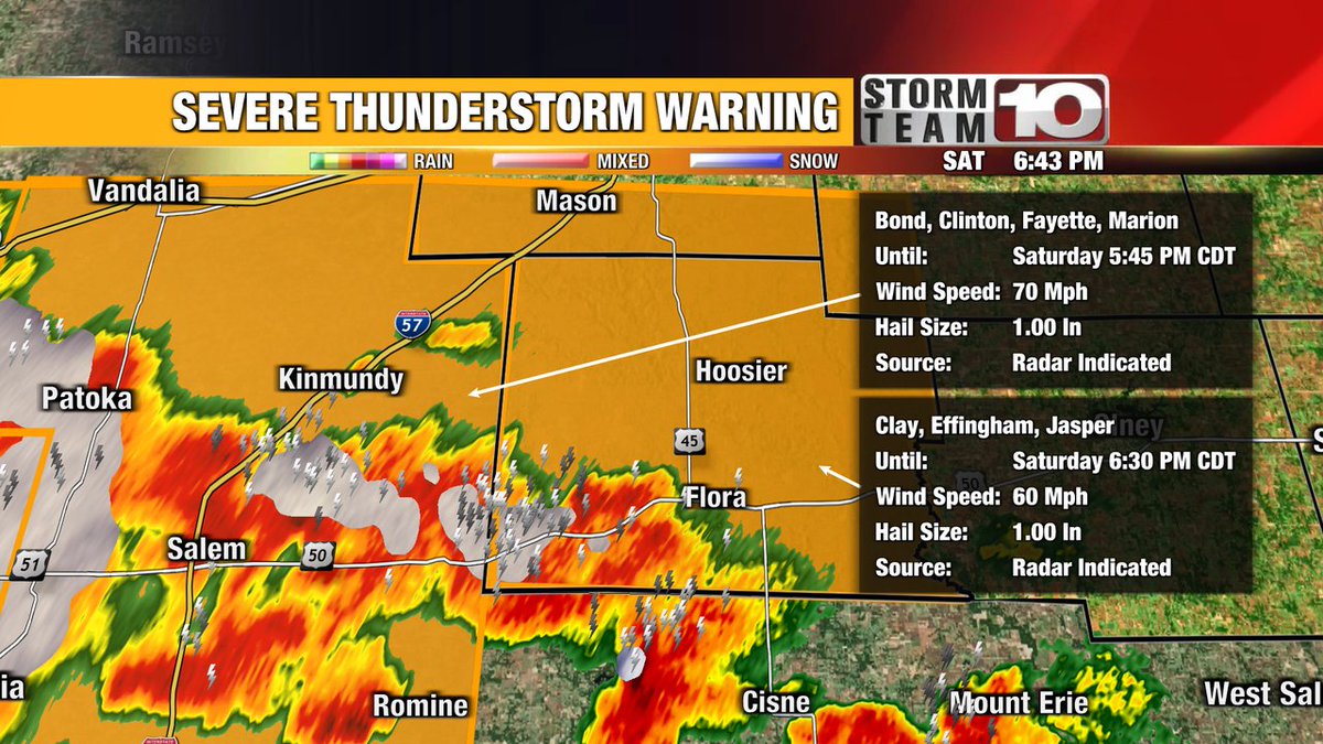 StormTeam_10's tweet photo. Severe Thunderstorm Warning for Clay, Effingham, Jasper until 7/29 6:30PM CDT. #StormTeam10 https://t.co/1IZmAapWqC