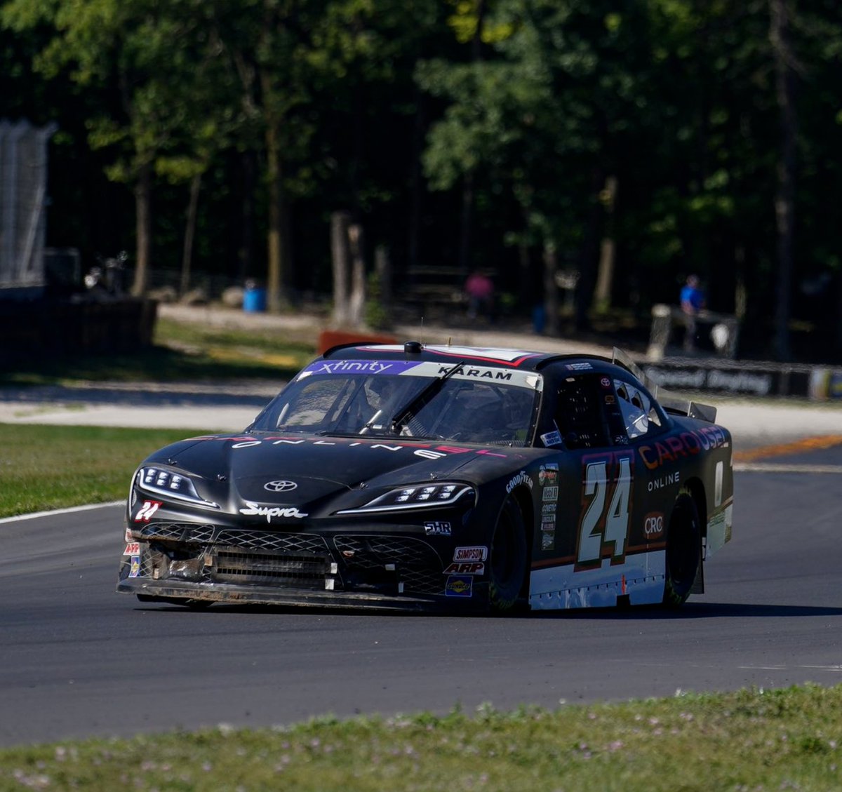 XfinityRacing's tweet photo. Have a house party, @SamHunt22.

@SageKaram in 4th &amp; @KazGrala in 7th give @Team_SHR26 a top five and ten in the same #XfinitySeries race for the first time. https://t.co/t1zPDfkSFP