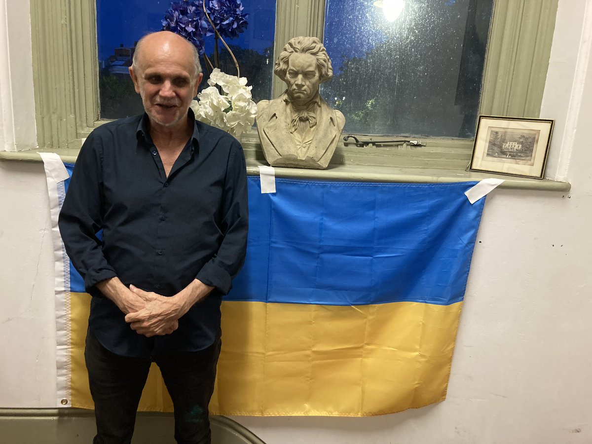 William Gregory (@wjg22) on Twitter photo Immense privilege to see Neda Nezhdana’s extraordinary response to the 2022 Russian airstrike on the Mariupol theatre, ‘Closed Skies’, translated by <a href="/JohnFarndon/">John Farndon</a> (pictured). Kudos to <a href="/ArtTranslated/">Art Translated</a> for programming this urgent work at <a href="/OmnibusTheatre/">Omnibus Theatre</a> tonight. Slava Ukraini! 🇺🇦 Immense privilege to see Neda Nezhdana’s extraordinary response to the 2022 Russian airstrike on the Mariupol theatre, ‘Closed Skies’, translated by <a href="/JohnFarndon/">John Farndon</a> (pictured). Kudos to <a href="/ArtTranslated/">Art Translated</a> for programming this urgent work at <a href="/OmnibusTheatre/">Omnibus Theatre</a> tonight. Slava Ukraini! 🇺🇦