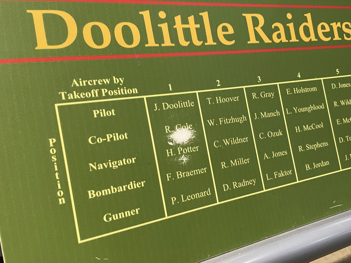 “Hurrr durrrrr Harry Potter” says apparently everyone at the USAF Museum who can’t keep their fingers off the Doolittle Raid display.