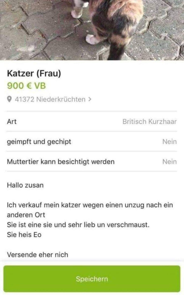 Versende eher nicht