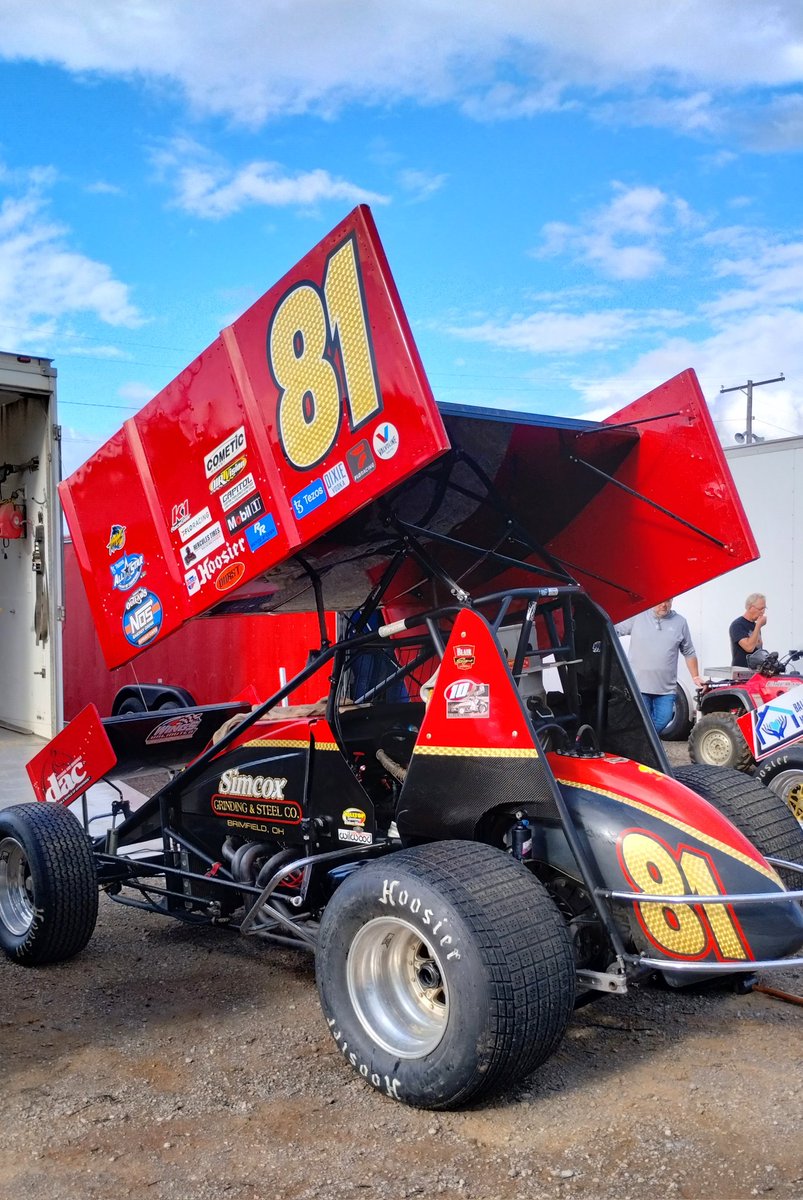 The rain has stopped! Pitside <a href="/SharonSpdwy/">Sharon Speedway</a>