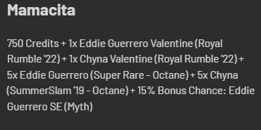 superzomgbbq's tweet photo. I'm celebrating the Original Papi finally getting his own SE Card in @WWESuperCard by giving away 2 Mamacita packs! 

To be in with a Chance, simply:

- Follow @SUPERZOMGBBQ &amp; @WSCDatabase 👥
- Like this tweet 💙
- Tag a friend!

Good luck 🌹 https://t.co/OJ5UA2MKot