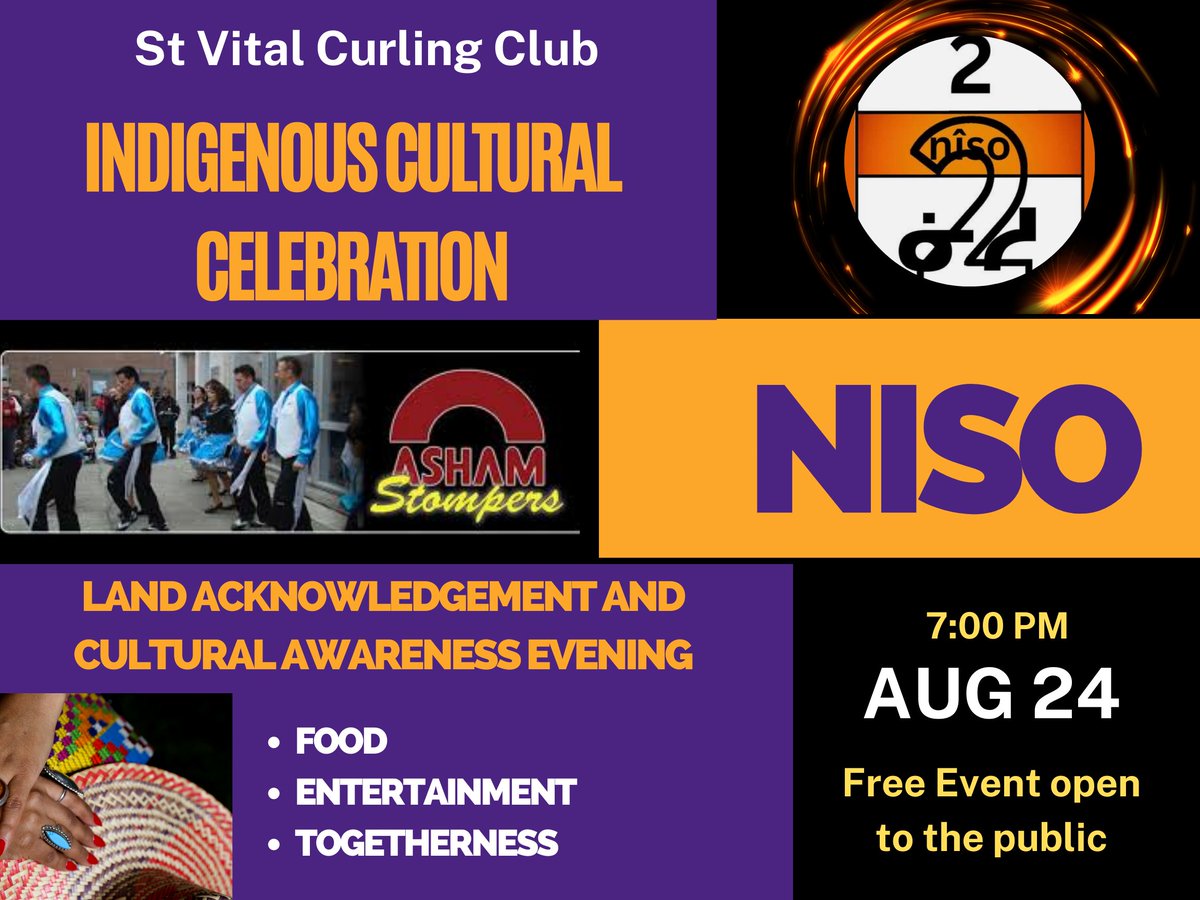 Mark your Calendars. To kick off our WCT Niso Mixed Doubles event we're hosting an evening of Indigineous culture, entertainment, and food. We will publicly declare our presence on Treaty Land/Home of the Red River Metis. This event is open to the public and free(incl. food)