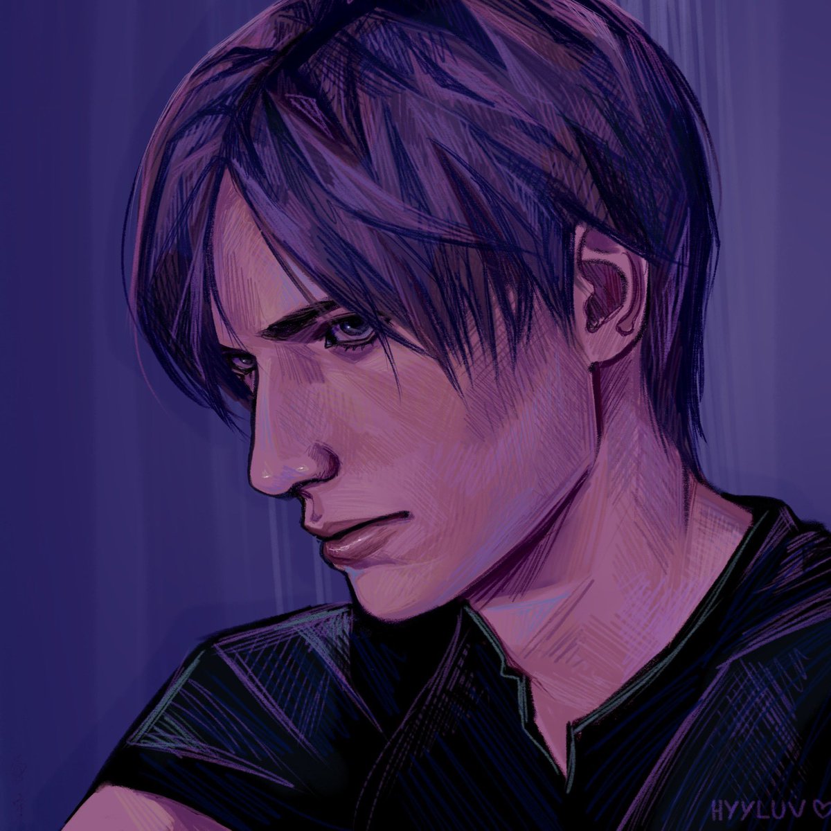 hyyluv's tweet photo. Scribbled Leon ➰

#LeonKennedy #ResidentEvil #REBHFun https://t.co/bxXqU8ejxg