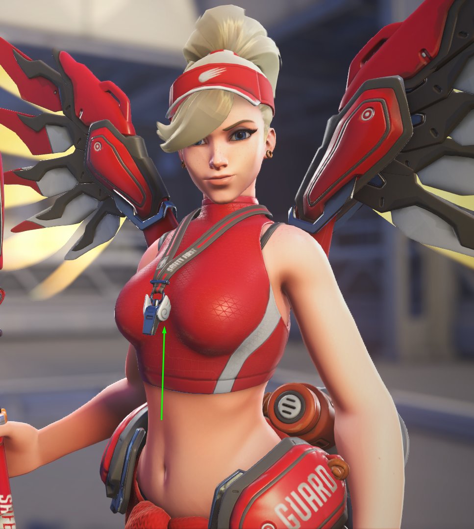 skiesti_'s tweet photo. How did I only just notice that the whistle on Mercy's Lifeguard skin has little wings... That's the cutest thing ever 😤 https://t.co/DcwVYu6INh