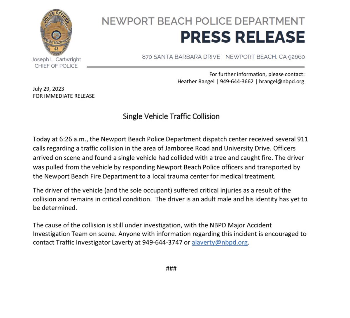NewportBeachPD's tweet photo. https://t.co/dGDyJw7p2z