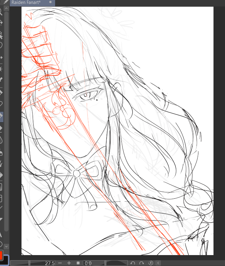 rose77e_art's tweet photo. but here's the progress of another genshin chara fanart! electro mommy this time (,,> ᴗ <,,)

i'm still fixing it cause the pose is simple so i'm trying to be dynamic with the hair (flow)~ https://t.co/WieA3Bz9pS