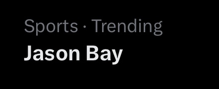 SportsAngle's tweet photo. Out of the way, everyone else. Your time is up, my time is NOW! #jasonbay https://t.co/TQbv8qFUPp