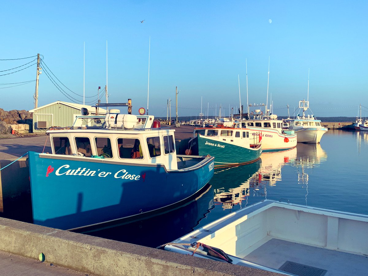 mcquesview's tweet image. Fishing boats and lobster traps, Port Morien, Cape Breton Island, NS #fishingboat #capebreton #altanicocean #lobsterfishing #boatlife