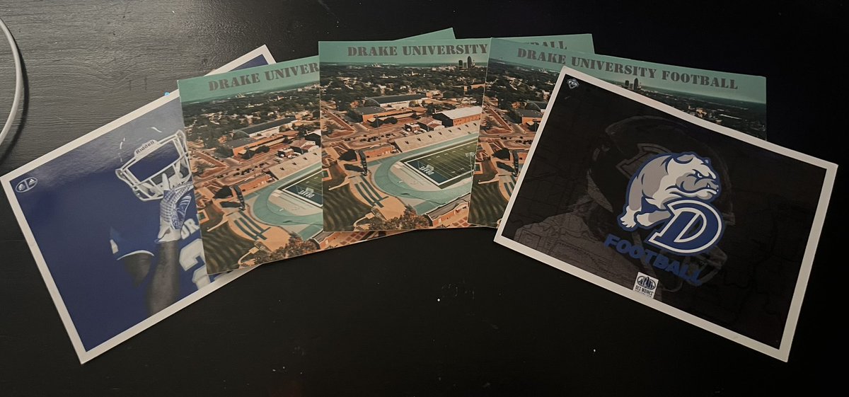 Thank you to the <a href="/DrakeBulldogsFB/">Drake Football</a> coaching staff for sending some love!  Can’t wait to be back in Des Moines!
<a href="/coachcjnuss/">Christian Nussbaum</a>
