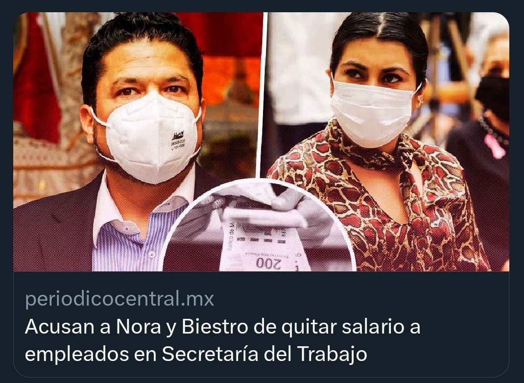 PueblaEnRedes's tweet photo. QUE POCA MADRE DE ESTOS DOS VIVIDORES. 🤬🤬

Personal de Nora Merino y Gabriel Biestro los acusaron de quitar los salarios a empleados de la Secretaría del Trabajo, como pago de favores.

Vía: @CentralPuebla https://t.co/kVqaGub06K