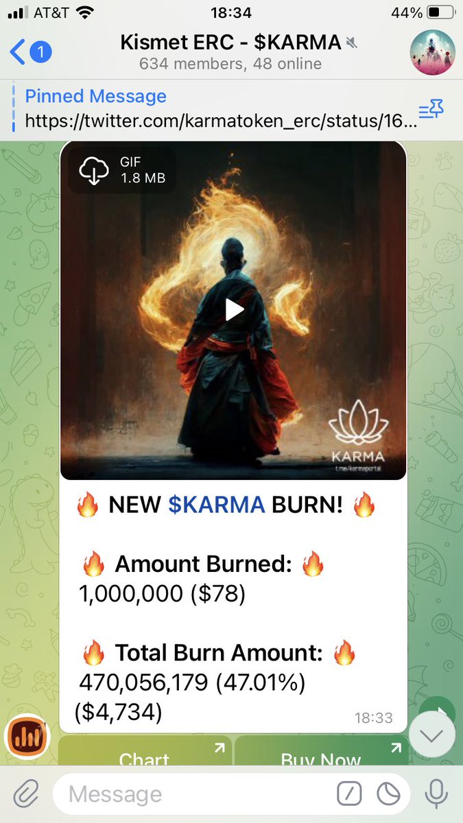 $KARMA now has 47% burnt forever!!
Community members burnt almost $300 of supply today!

Still less than 100k market cap.  

Amazing community run coin 
Massive #SupplyShock will come!

Community is redoing website and implementing #StakingRewards soon!

<a href="/KarmaToken_ERC/">Karma_ERC20</a>