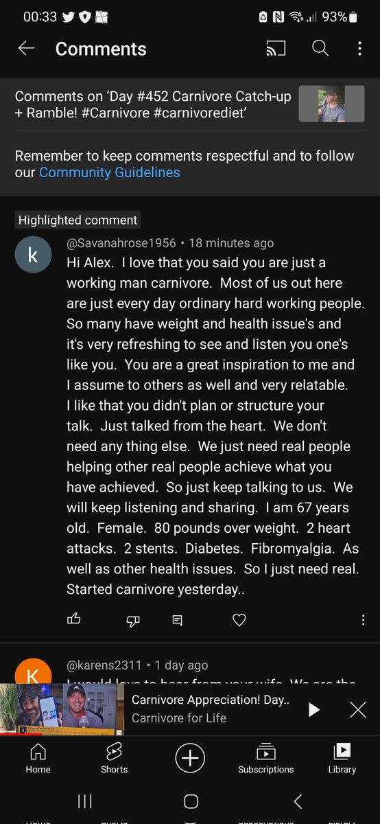 alxcannon's tweet photo. Wow! Amazing message, humbled and grateful. #Carnivore https://t.co/lQePW8k8G5