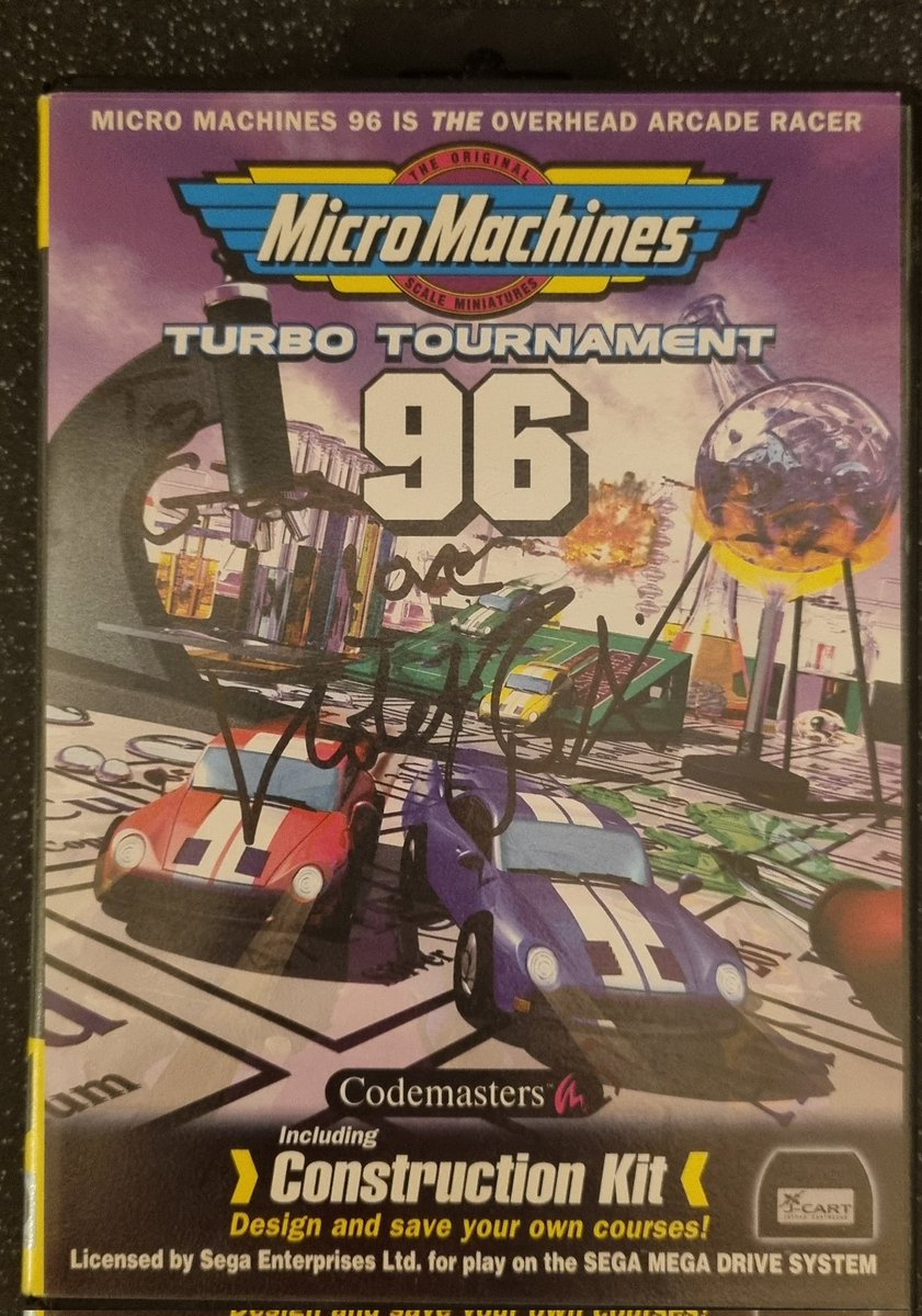 GazTheKitman's tweet photo. Was amazing to meet and chat to @VioletBerlin earlier this evening at #digitiserlive . Thank you for signing my copy of Micro Machines 96 as well. She was a big part of my early teens watching "Bad Influence". https://t.co/7qBMK74QTj